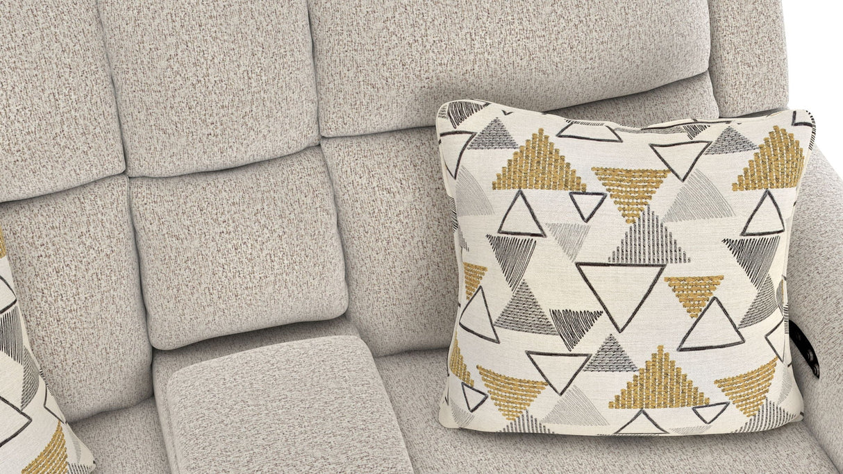 Micah - Power Headrest Power Deep Seat Reclining Console Loveseat - Oatmeal