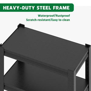 Stylish Metal rium Stand For 20 - 30 Gallon Tanks, 3 Tier Adjustable Shelf