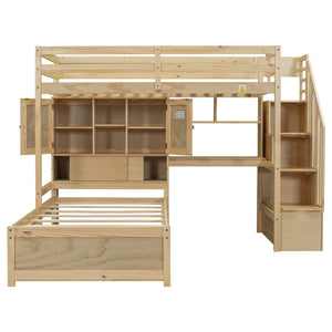 Loft Bed With Built In Desk And Staircase