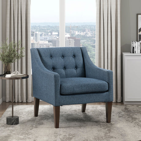 Contemporary Button Tufted Accent Chair
