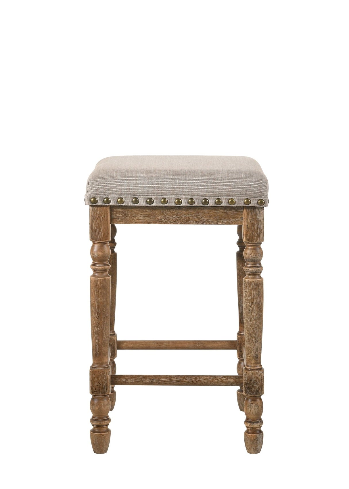 Farsiris Weathered Counter Height Stool Set 2 Beige