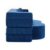 Queen Size Foldable Sofa BedChenille Futon Couch