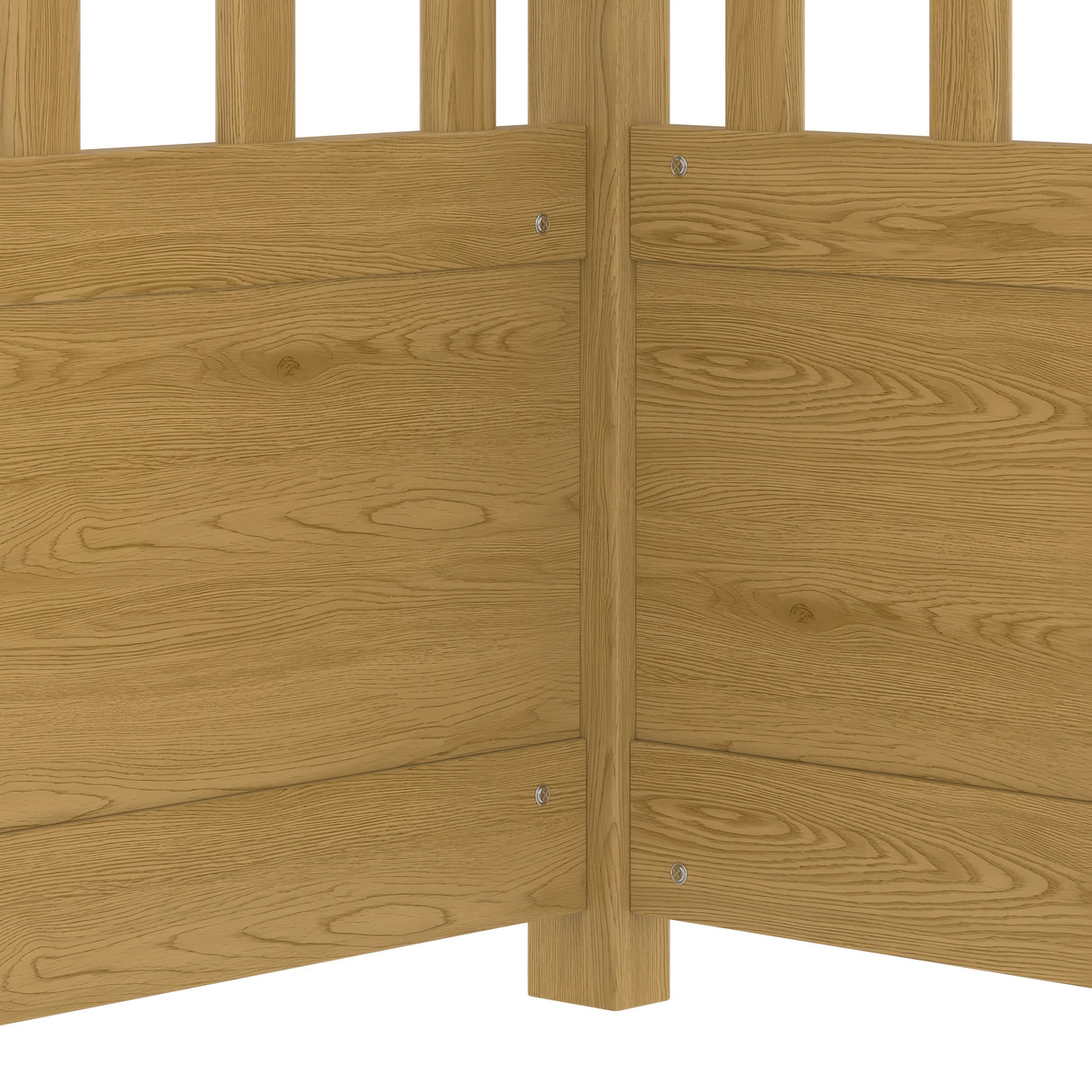 Full Size Canopy Bed Frame with Guardrails for Kids