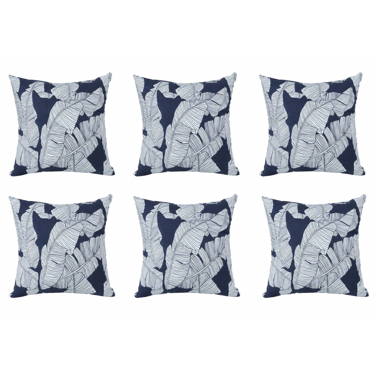 6 Pack Outdoor Pillow Covers - 18x18 Inch
