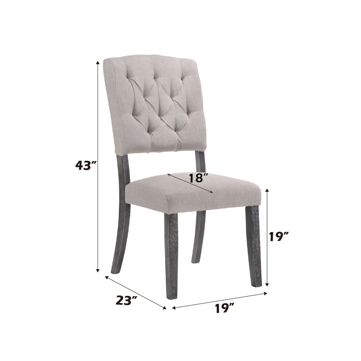 Bernard Weathered Side Chair (Set of 2)