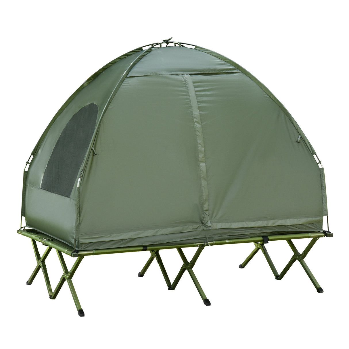 Outsunny 2-person camping cot tent with air mattress
