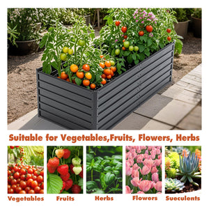 6x3x2 FT Metal Raised Garden Bed