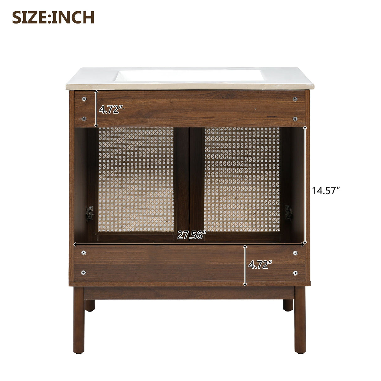 Bathroom Vanity Cabinet With Doors, Soft Close Design