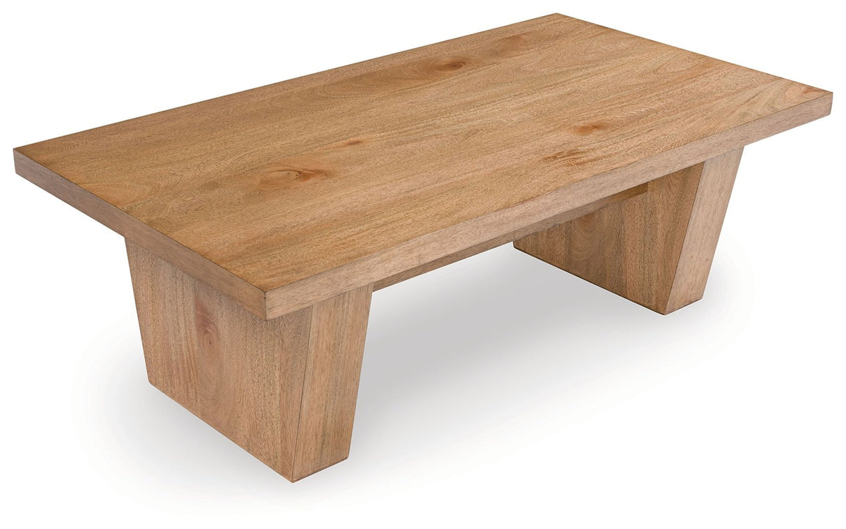Kristiland - Rectangular Cocktail Table - Light Brown