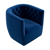 Delaney Velvet Swivel Club Chair