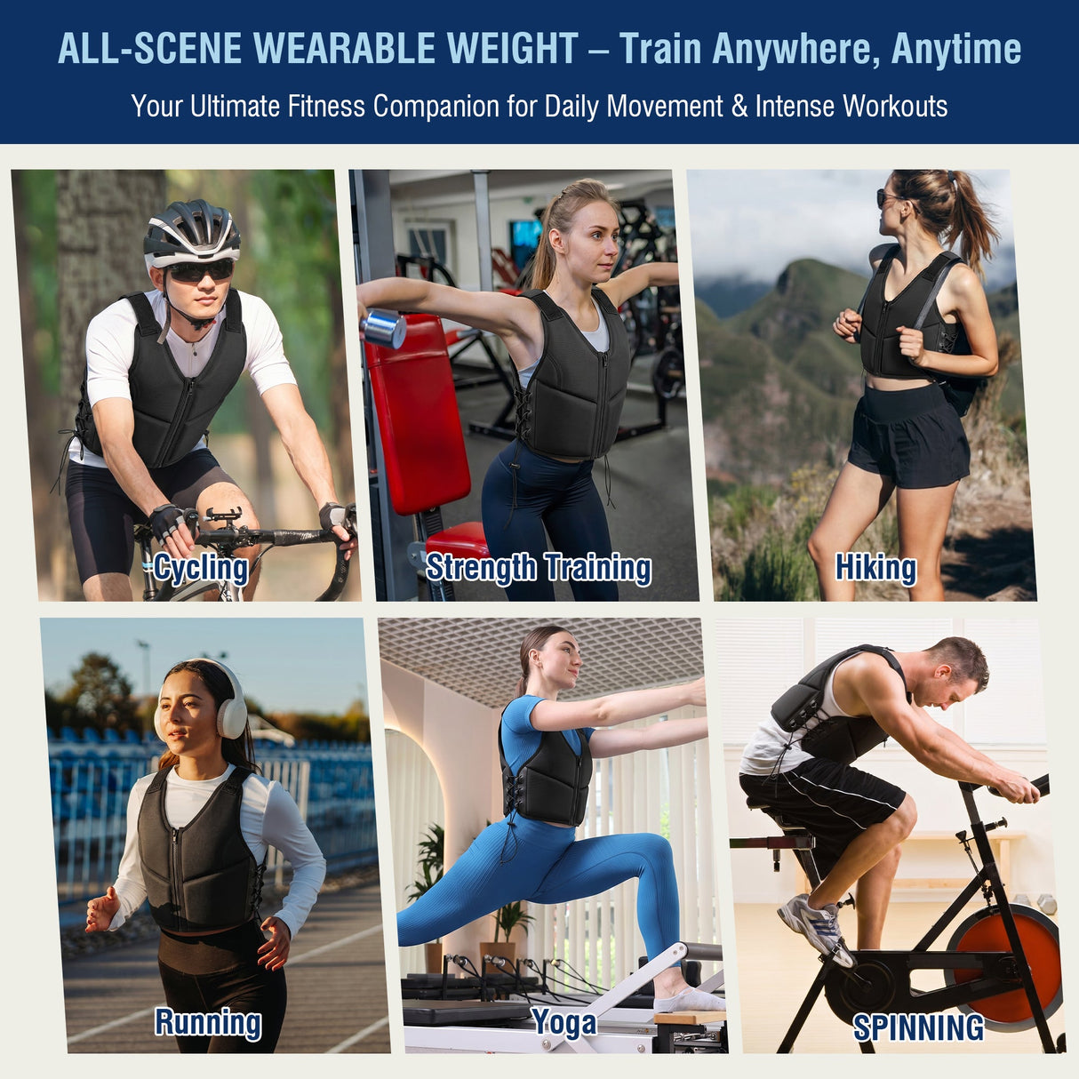 10LBS Adjustable Weighted Vest for Women