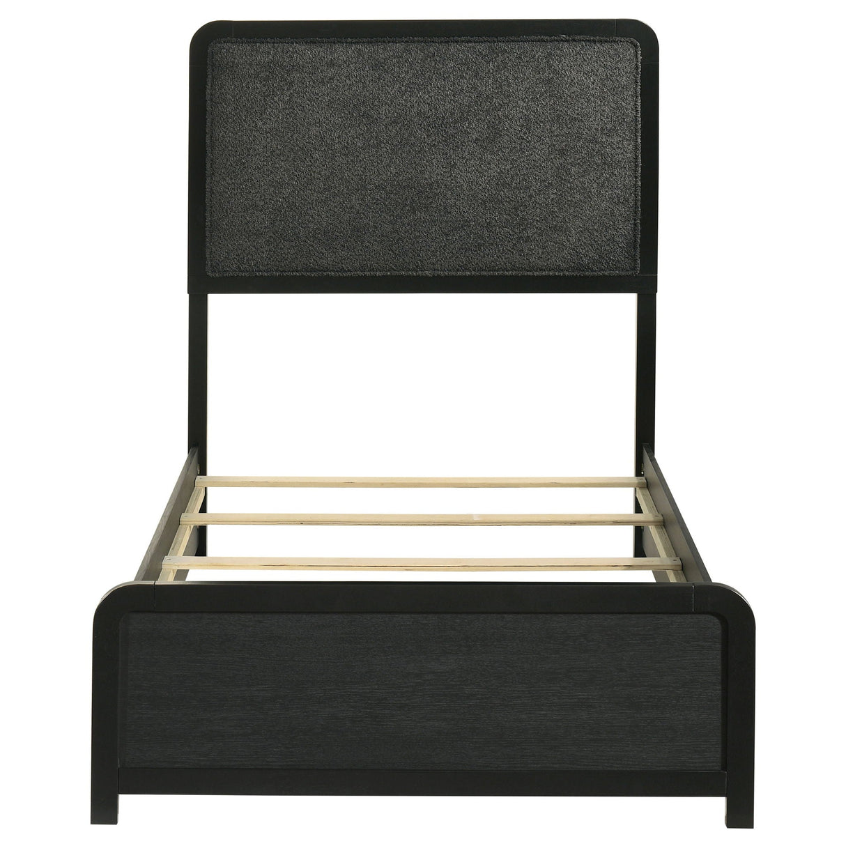 Cavelle 51-inch Upholstered Twin Panel Bed Black