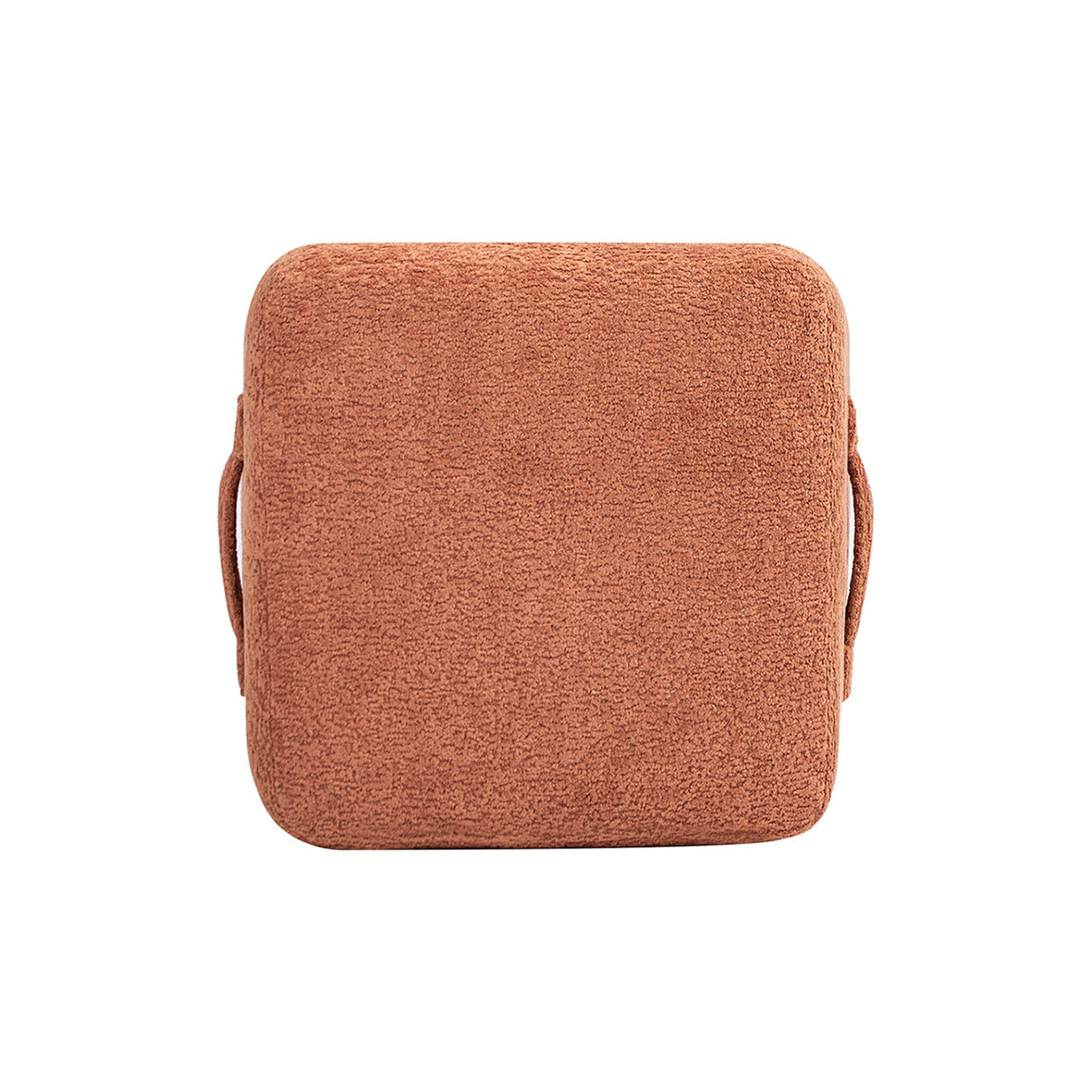 Oliver 16' Tapered Square Upholstered Ottoman - Spice Orange Fleeced Teddy