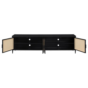 Kenneth - 4 Door TV Stand - Black