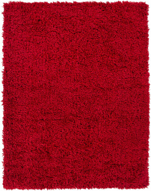 Siari Solid Red Shag Area Rug - Clearance