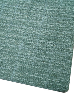 Cam Custom Made Modern Style Teal Hand Tufted Wool Rug