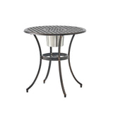 CAMDEN 3PC CAST BISTRO SET W ICE BUCKET - Tuesday Morning - Outdoor Furniture Sets