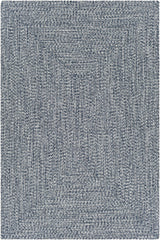 Blue Braided Faux Jute Rug