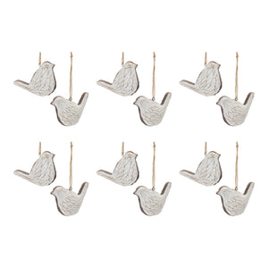 Carved Bird Ornament (Set of 12) - Tuesday Morning - Decorative Objects