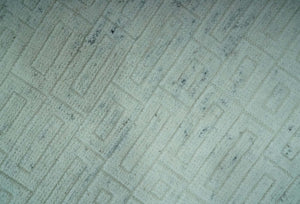 Carved Texture Modern Geometrical Design  Custom Made  Ivory and Light Blue Wool Area Rug