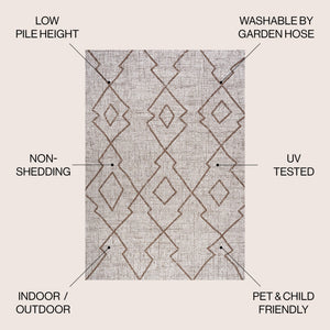 Carwa Tribal Diamond Trellis Indoor/Outdoor Area Rug - Tuesday Morning - Area Rugs