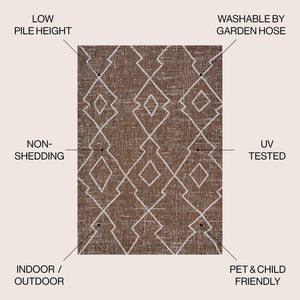 Carwa Tribal Diamond Trellis Indoor/Outdoor Area Rug - Tuesday Morning - Area Rugs