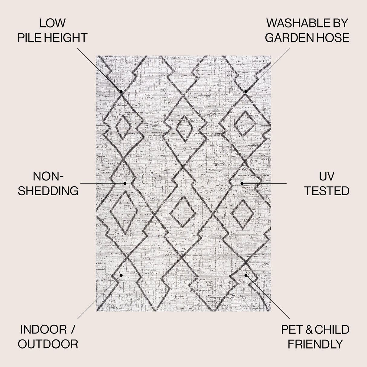 Carwa Tribal Diamond Trellis Indoor/Outdoor Area Rug - Tuesday Morning - Area Rugs