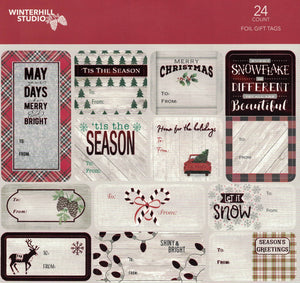 Foil Peel and Stick Gift tags - May your Days be Merry and Bright