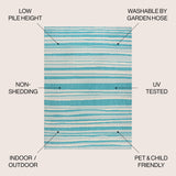 Castara Wavy Stripe Modern Indoor/Outdoor Area Rug - Tuesday Morning - Area Rugs