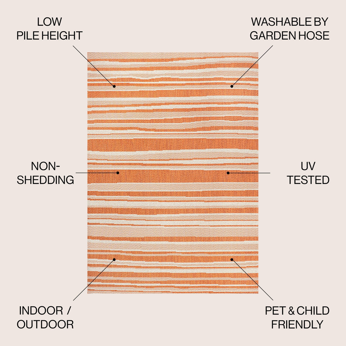 Castara Wavy Stripe Modern Indoor/Outdoor Area Rug - Tuesday Morning - Area Rugs