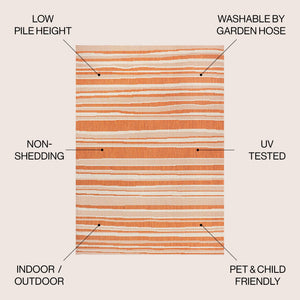 Castara Wavy Stripe Modern Indoor/Outdoor Area Rug - Tuesday Morning - Area Rugs