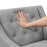 Contemporary Button Tufted Accent Chair