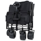 3-in-1 Convertible Folding Wagon Cart with Bench Seat & Storage