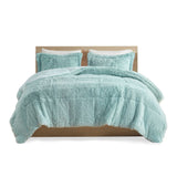 Full/Queen Shaggy Long Fur Comforter Mini Set