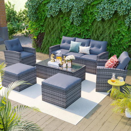 The-Tide-Seven-Piece-Modular-Wicker-Patio-Lounge-Ensemble-Outdoor-Furniture-Sets