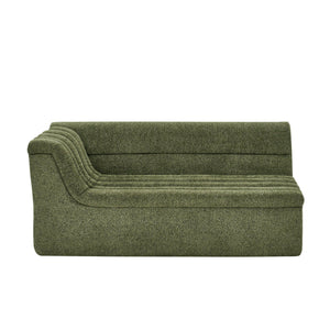 Upholstered L-Shaped Modular Sectional Sofa With Chaise, Wave-Shaped Armrest