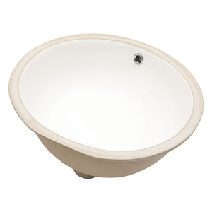 Elegant Ceramic Oval Undermount Bathroom Sink With Overflow