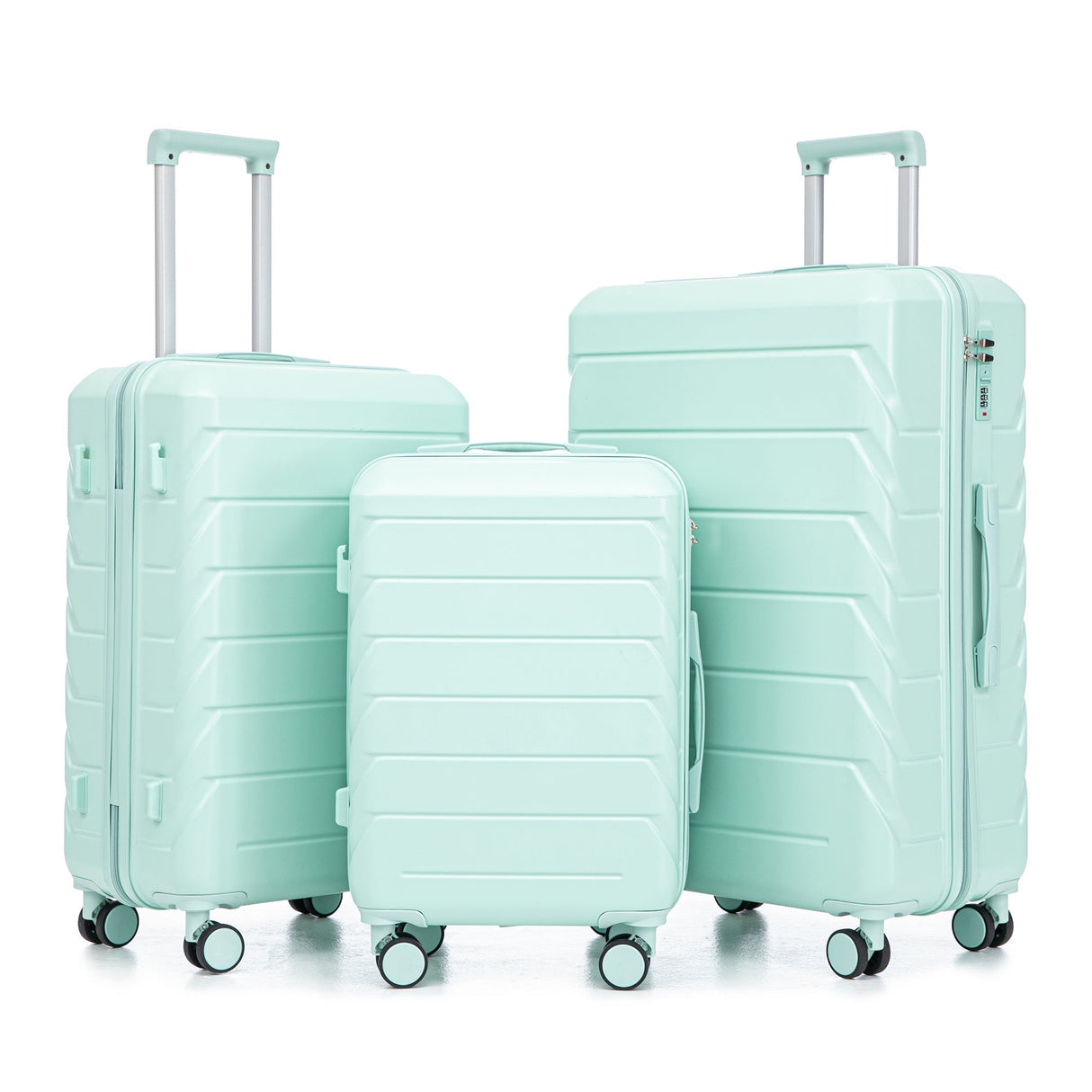 Set 3PCs 20'/24'/28' ABS Spinner Wheel Luggage - Mint Green