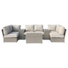 Comfortable Modern Patio Rattan Sectional Set With Cushions
