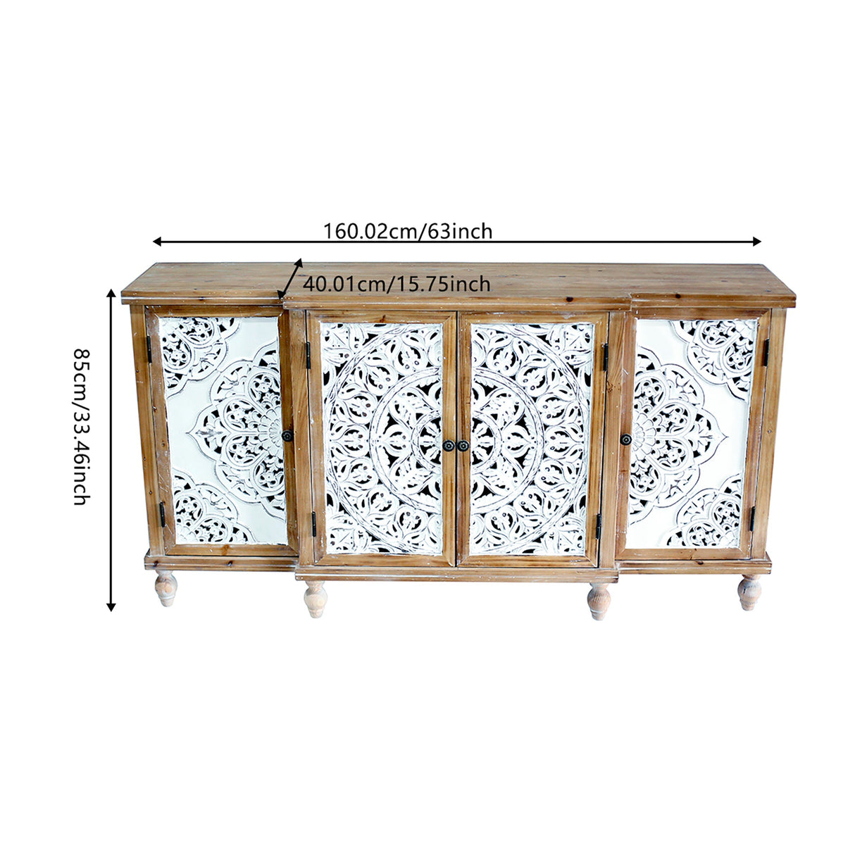 Hollow-Carved Accent Cabinenet
