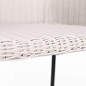 Ladd Outdoor Metal Wicker Barstool Set of 2 - Light Gray