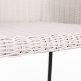 Ladd Outdoor Metal Wicker Barstool Light Gray Faux Wicker Set of 2