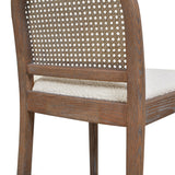 Arlin Upholstered Stool with Curved Back and Footrest, Set of 2
