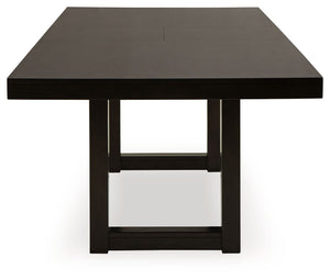 Neymorton - Rectangular Dining Room Butterfly Extension Table - Dark Grayish Brown