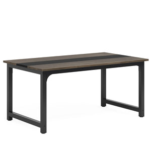Large Computer Desk With Steel Frame For Home Office Workstation