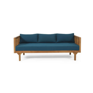Claremont - 3 Seater Daybed Teak Acacia Wood Water Resistant Cushions