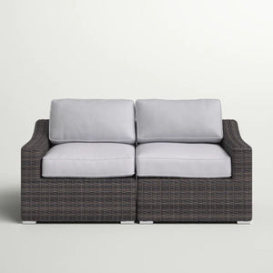 Chic Wide Outdoor Loveseat With Cushions