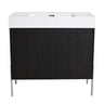 Freestanding Bathroom Vanity With Resin Sink And Storage Cabinet