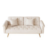 Luxurious Sofa Bed With Nail Head Trim And Matching Pillow