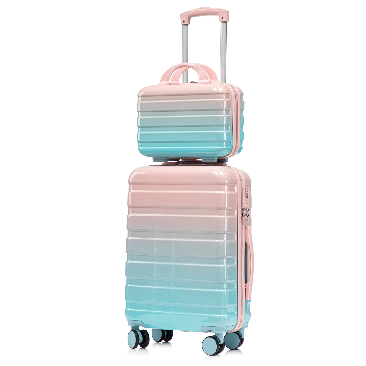 14' & 20' 2-Piece PC Spinner Wheel Carry-On Luggage Set